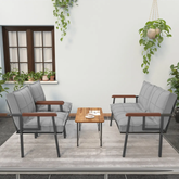 Hayal 4 Kişilik Sehpalı Bahçe Oturma Grubu Gri